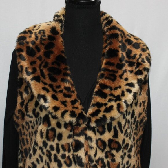 CEJON Faux LEOPARD FUR Vest Large - Picture 2 of 10